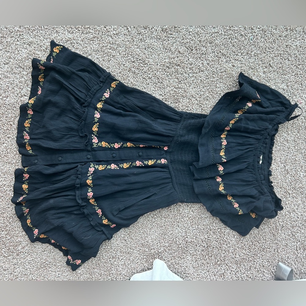 Black floral dress